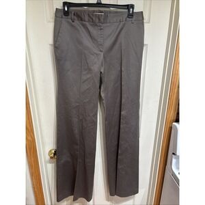 Burberry Women's Size 12 Gray Taupe flat Front Wide-Leg Dress Pants